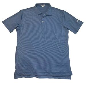 Peter Millar Summer Comfort Striped Men’s Short Sleeve Polo Shirt Size Large